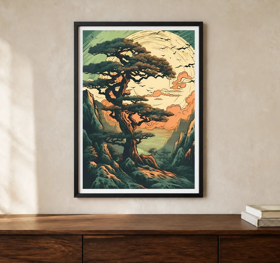 Product-focused lifestyle view of A4 · Black Gallery Frame - gallery image 1 of 5