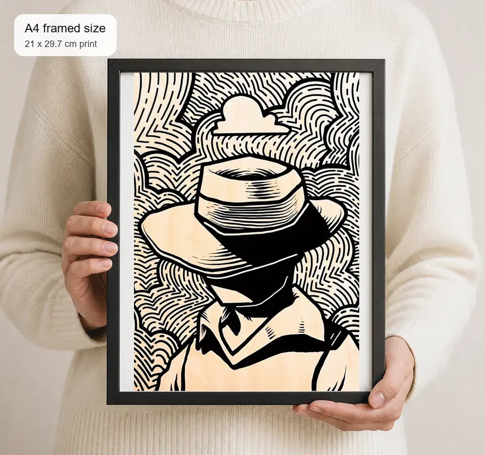 Size reference for A4 · Black Gallery Frame - gallery image 4 of 5