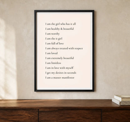 Product-focused lifestyle view of A4 · Black Gallery Frame - gallery image 1 of 5