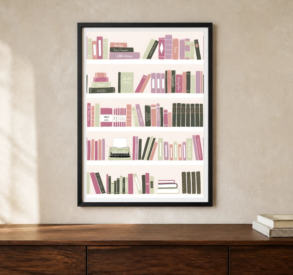 Product-focused lifestyle view of A4 · Black Gallery Frame - gallery image 1 of 5