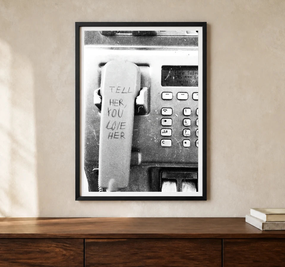 Product-focused lifestyle view of A4 · Black Gallery Frame - gallery image 1 of 5