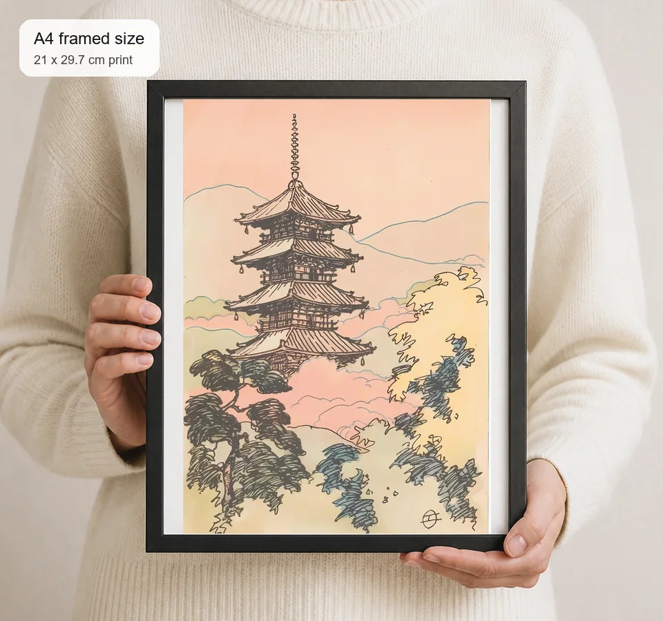 Size reference for A4 · Black Gallery Frame - gallery image 4 of 5