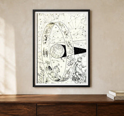 Product-focused lifestyle view of A4 · Black Gallery Frame - gallery image 1 of 5