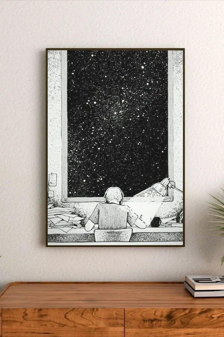 Artistic depiction of galactic spirals using vivid cyan and emerald green hues, illustrating massive cloud structures against a dark, starry expanse