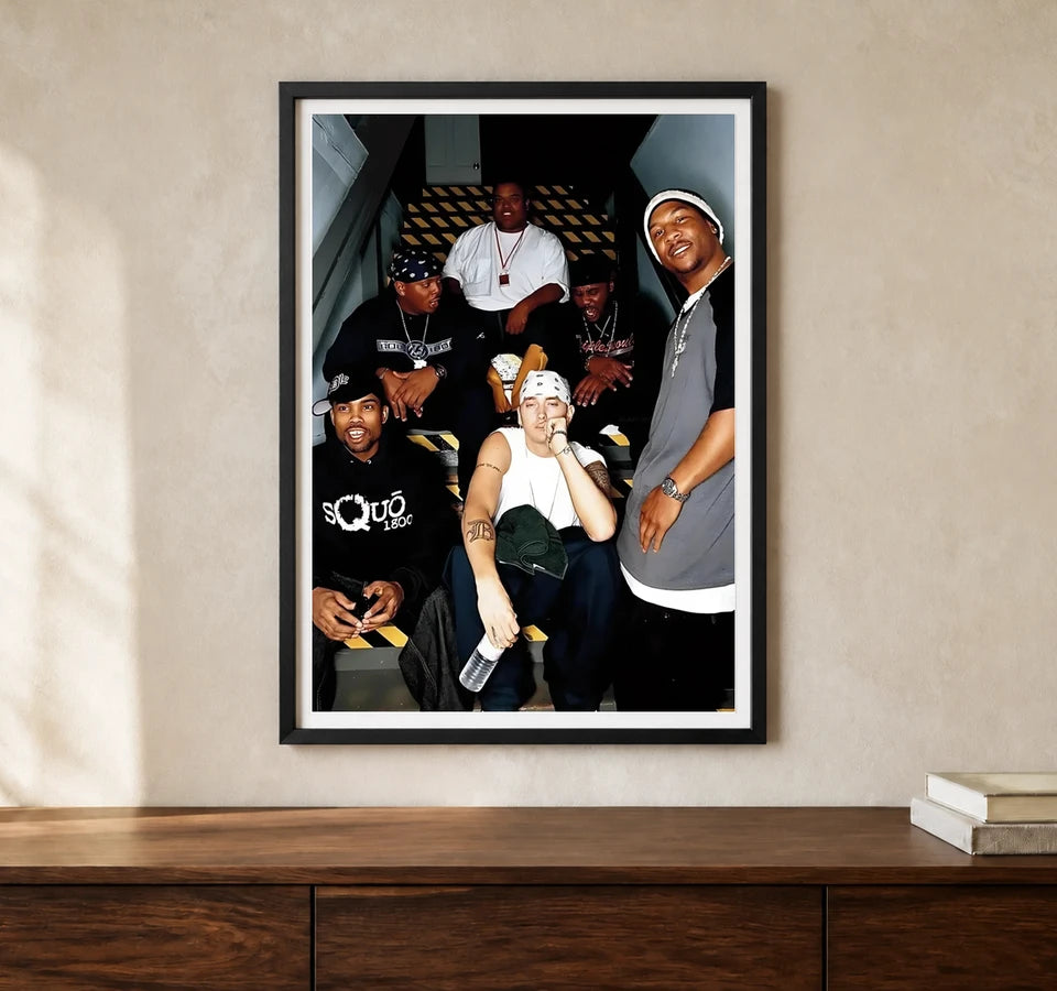 Product-focused lifestyle view of A4 · Black Gallery Frame - gallery image 1 of 5