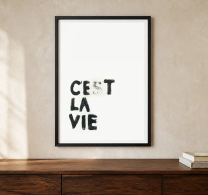 Product-focused lifestyle view of A4 · Black Gallery Frame - gallery image 1 of 5