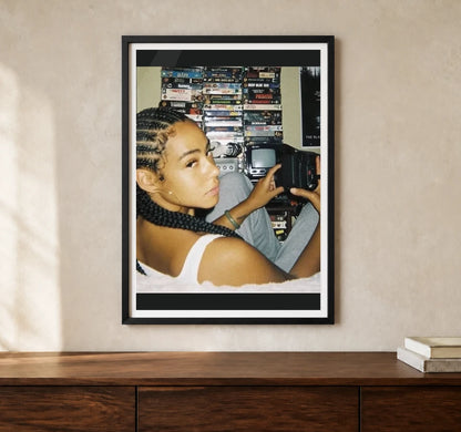 Product-focused lifestyle view of A4 · Black Gallery Frame - gallery image 1 of 5