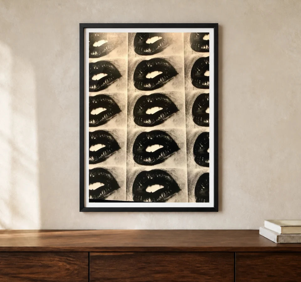 Product-focused lifestyle view of A4 · Black Gallery Frame - gallery image 1 of 5
