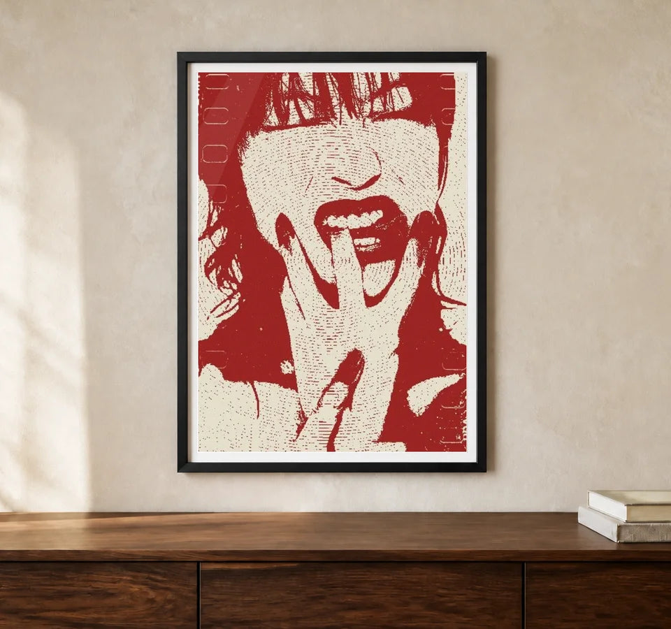Product-focused lifestyle view of A4 · Black Gallery Frame - gallery image 1 of 5