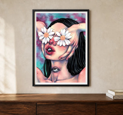 Product-focused lifestyle view of A4 · Black Gallery Frame - gallery image 1 of 5
