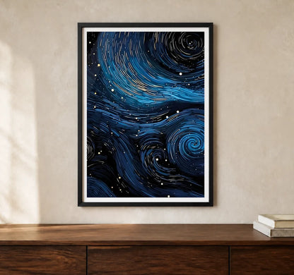 Product-focused lifestyle view of A4 · Black Gallery Frame - gallery image 1 of 5