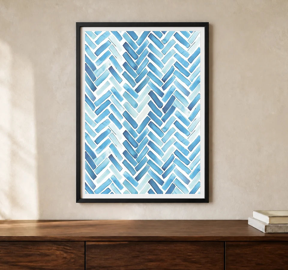 Product-focused lifestyle view of A4 · Black Gallery Frame - gallery image 1 of 5