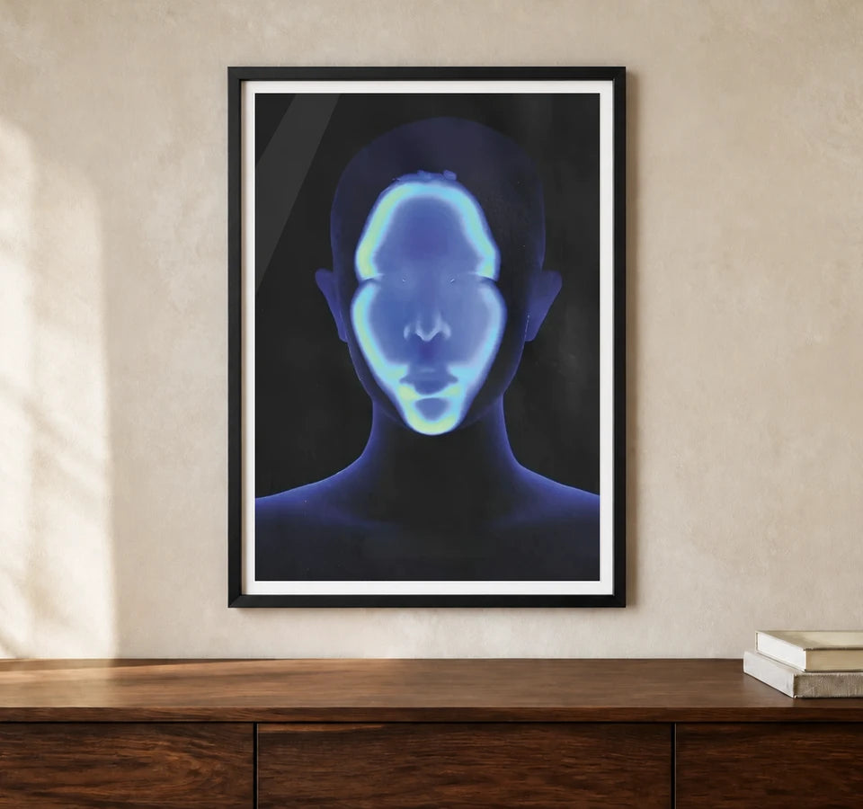 Product-focused lifestyle view of A4 · Black Gallery Frame - gallery image 1 of 5