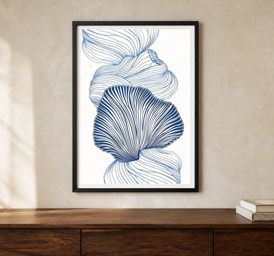 Product-focused lifestyle view of A4 · Black Gallery Frame - gallery image 1 of 5