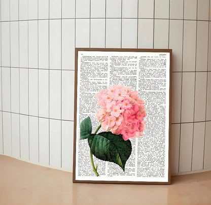 Square composition showing various sizes of pressed petals and delicate natural specimens utilizing shades of dusty rose and earthy tones