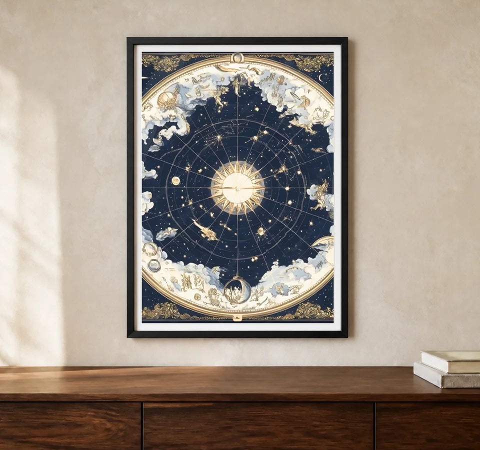 Product-focused lifestyle view of A4 · Black Gallery Frame - gallery image 1 of 5