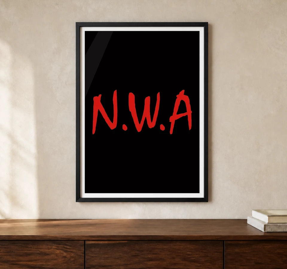 Product-focused lifestyle view of A4 · Black Gallery Frame - gallery image 1 of 5