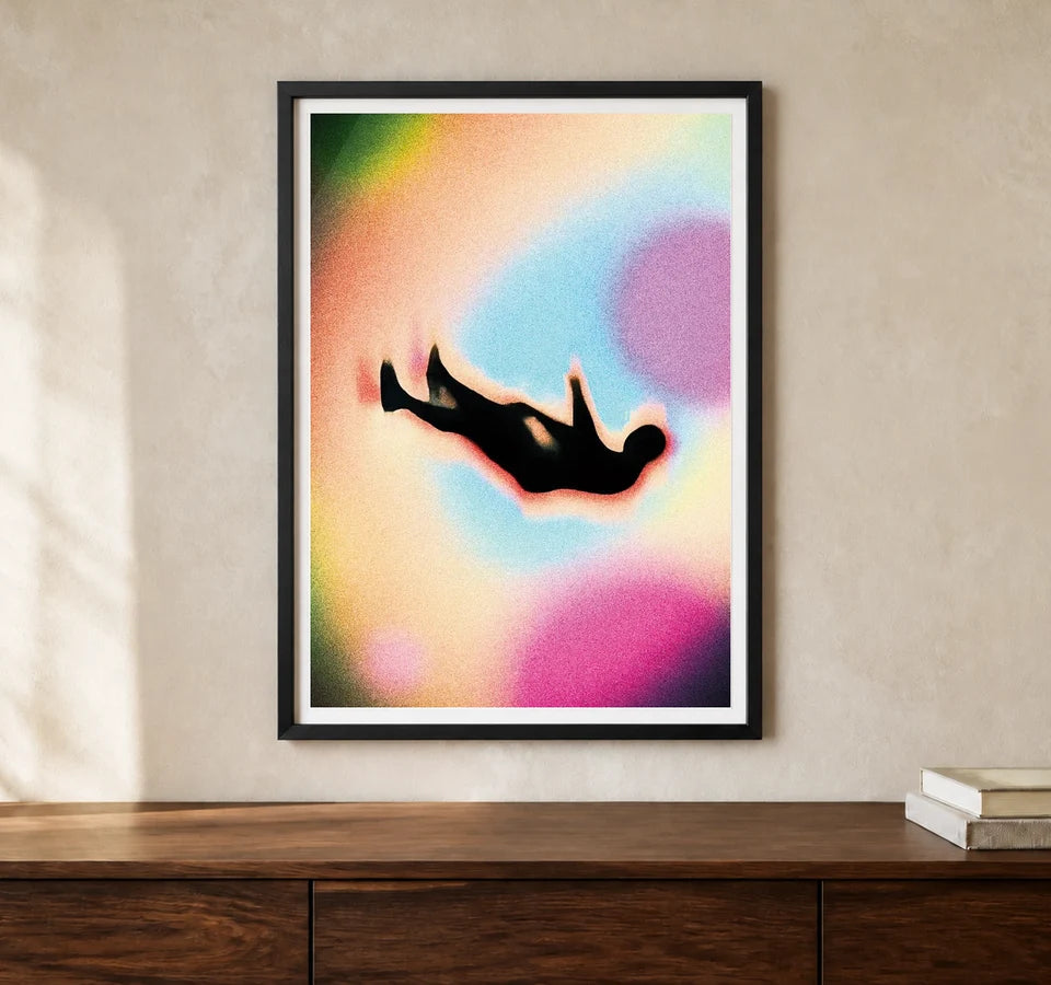 Product-focused lifestyle view of A4 · Black Gallery Frame - gallery image 1 of 5