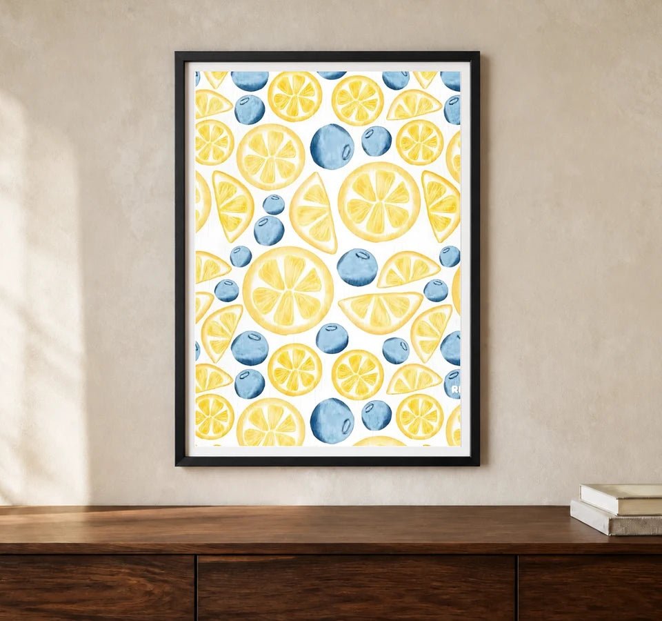 Product-focused lifestyle view of A4 · Black Gallery Frame - gallery image 1 of 5
