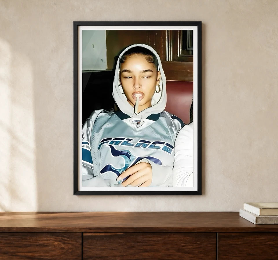 Product-focused lifestyle view of A4 · Black Gallery Frame - gallery image 1 of 5