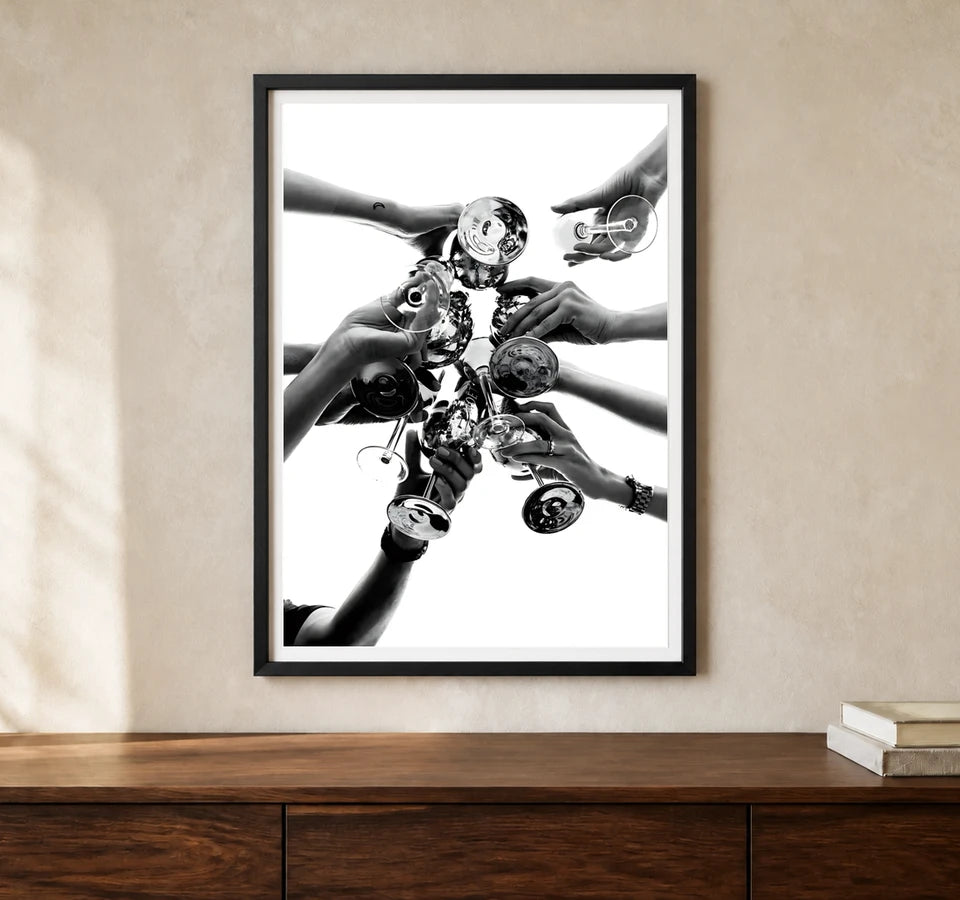 Product-focused lifestyle view of A4 · Black Gallery Frame - gallery image 1 of 5