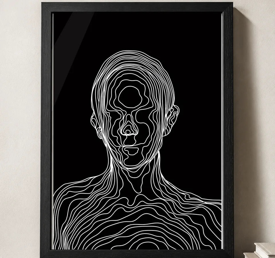 Styled close-up of A4 · Black Gallery Frame - gallery image 3 of 5