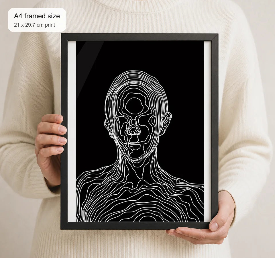 Size reference for A4 · Black Gallery Frame - gallery image 4 of 5