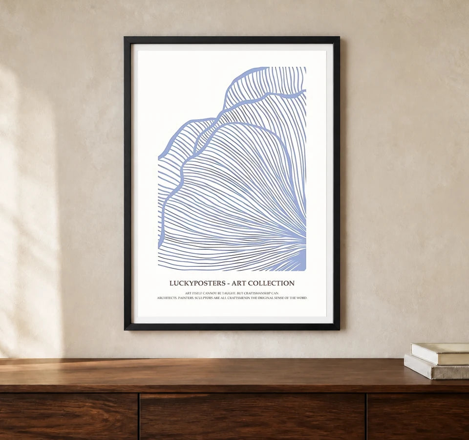 Product-focused lifestyle view of A4 · Black Gallery Frame - gallery image 1 of 5