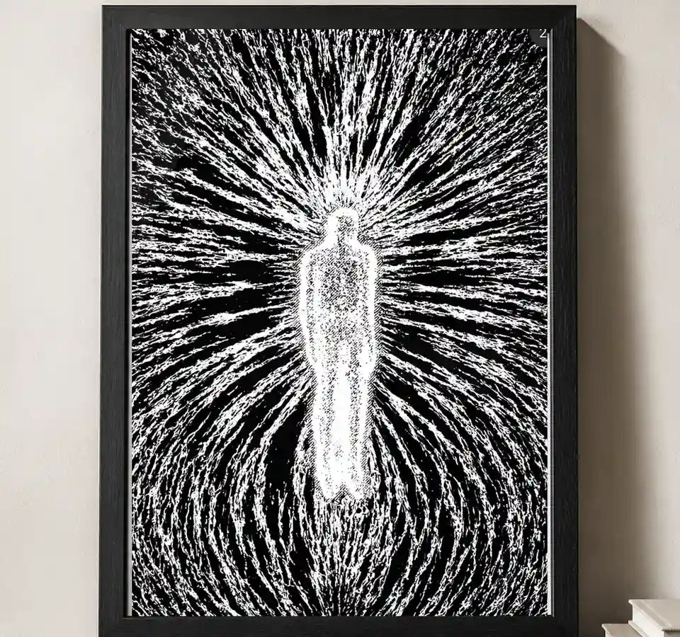 Styled close-up of A4 · Black Gallery Frame - gallery image 3 of 5