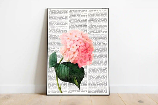 Pastel cottagecore illustration of a stylized figure adorned with wreaths of pink and pale green flowers, rendered in a whimsical art style