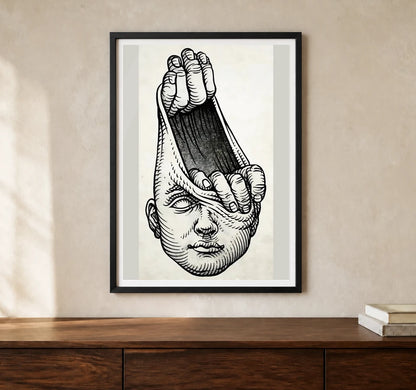 Product-focused lifestyle view of A4 · Black Gallery Frame - gallery image 1 of 5