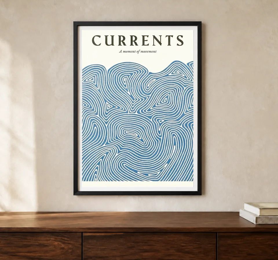 Product-focused lifestyle view of A4 · Black Gallery Frame - gallery image 1 of 5
