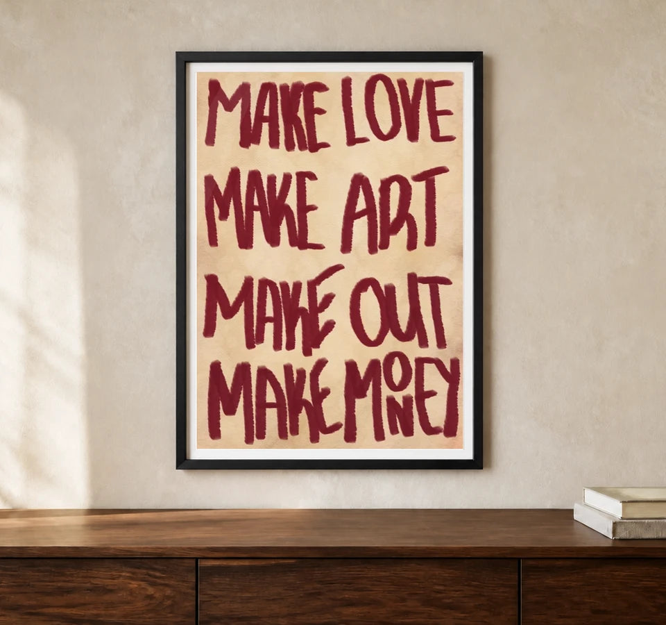 Product-focused lifestyle view of A4 · Black Gallery Frame - gallery image 1 of 5