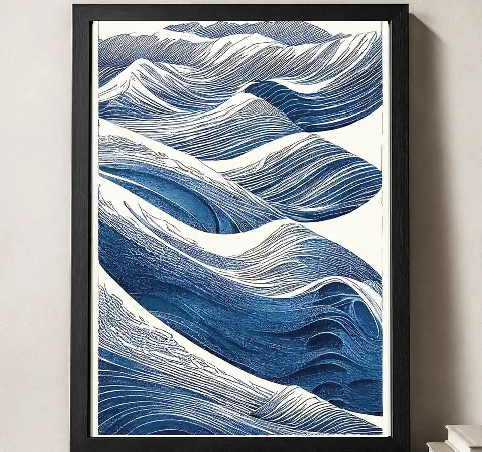 Styled close-up of A4 · Black Gallery Frame - gallery image 3 of 5