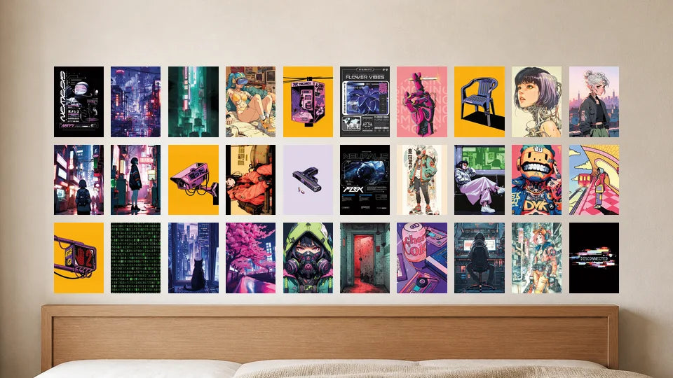 Product-focused lifestyle view of A5 · 30 posters - gallery image 1 of 5