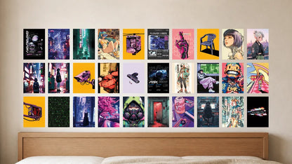 Product-focused lifestyle view of A5 · 30 posters - gallery image 1 of 5