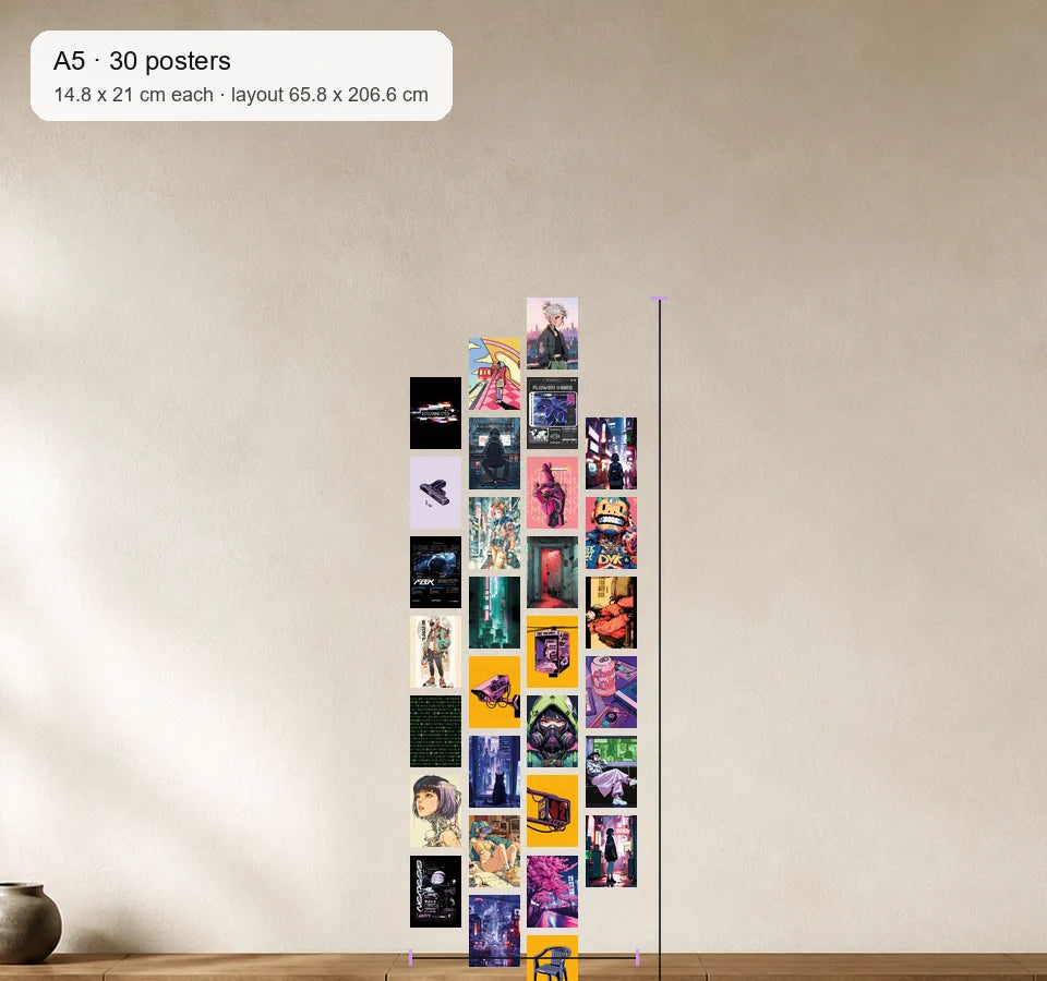 Size reference for A5 · 30 posters - gallery image 4 of 5