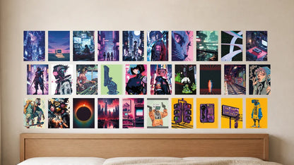 Product-focused lifestyle view of A5 · 30 posters - gallery image 1 of 5