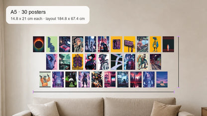 Size reference for A5 · 30 posters - gallery image 4 of 5