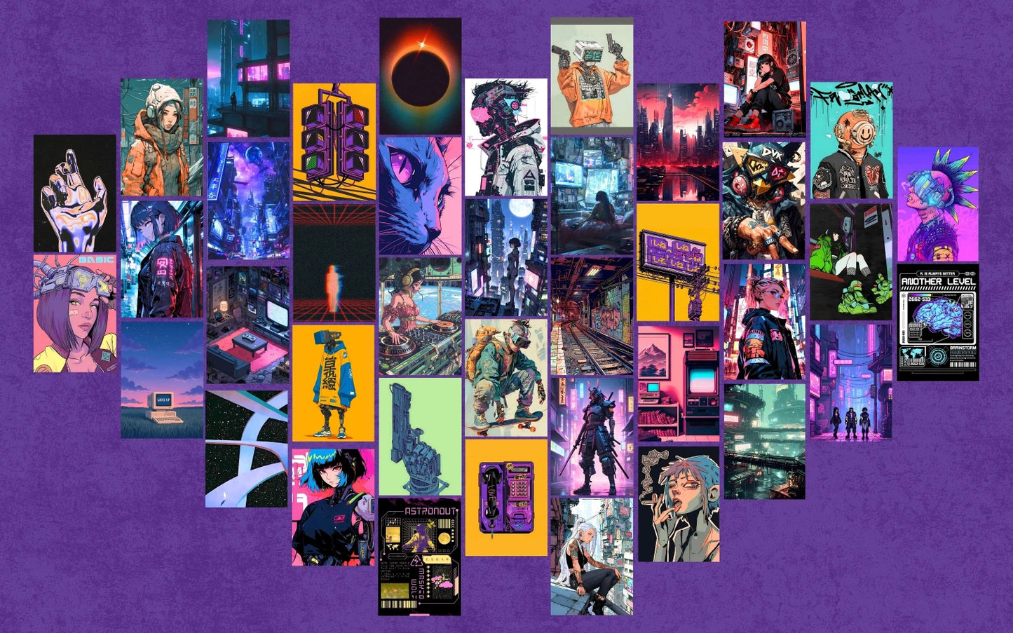 A digital collage combining abstract cyberpunk elements, glitch textures, and data streams in deep blacks, electric blues, and vibrant reds