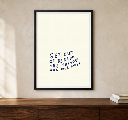 Product-focused lifestyle view of A4 · Black Gallery Frame - gallery image 1 of 5