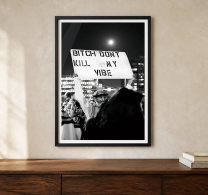 Product-focused lifestyle view of A4 · Black Gallery Frame - gallery image 1 of 5