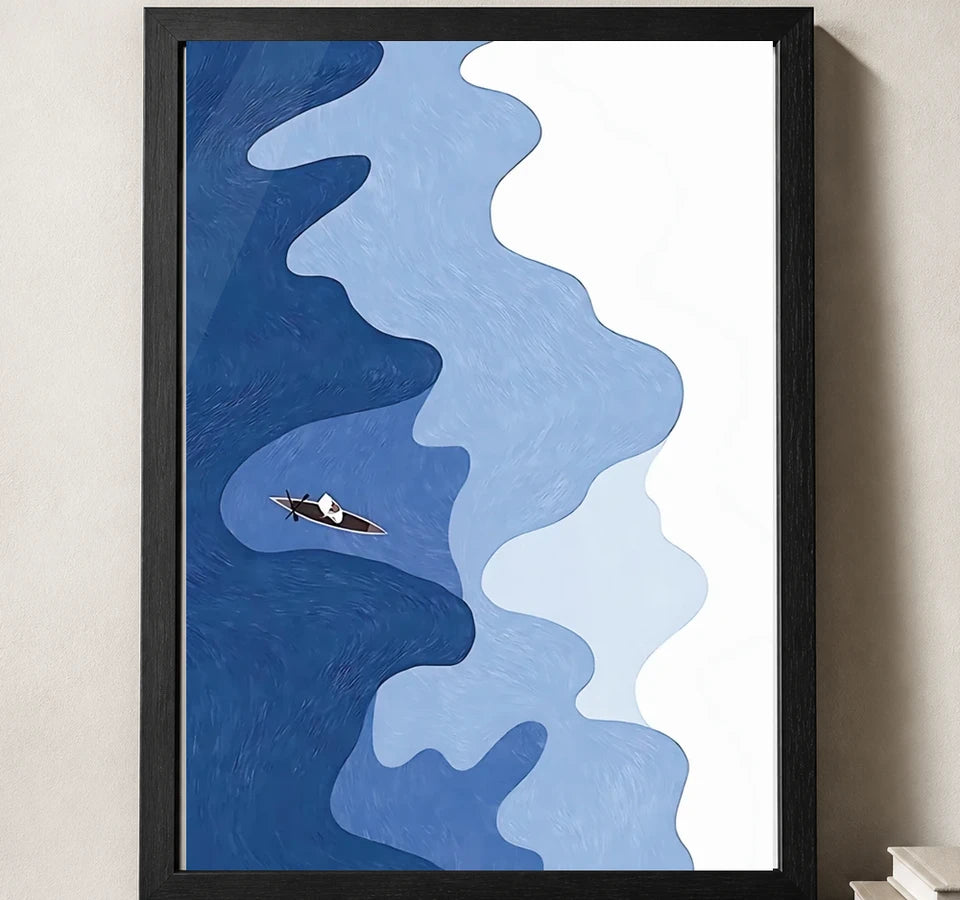 Styled close-up of A4 · Black Gallery Frame - gallery image 3 of 5