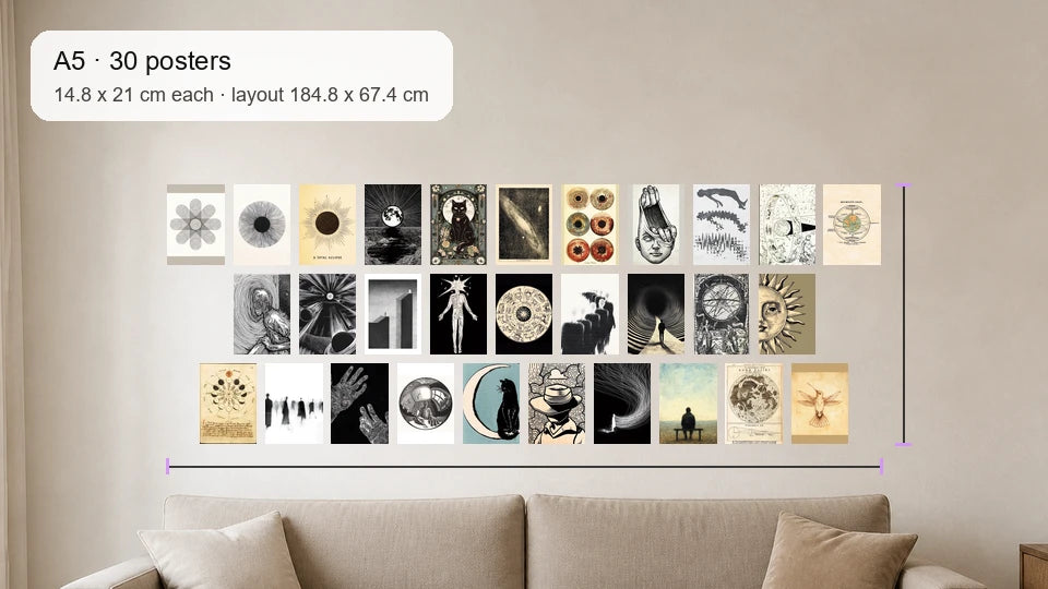 Size reference for A5 · 30 posters - gallery image 4 of 5