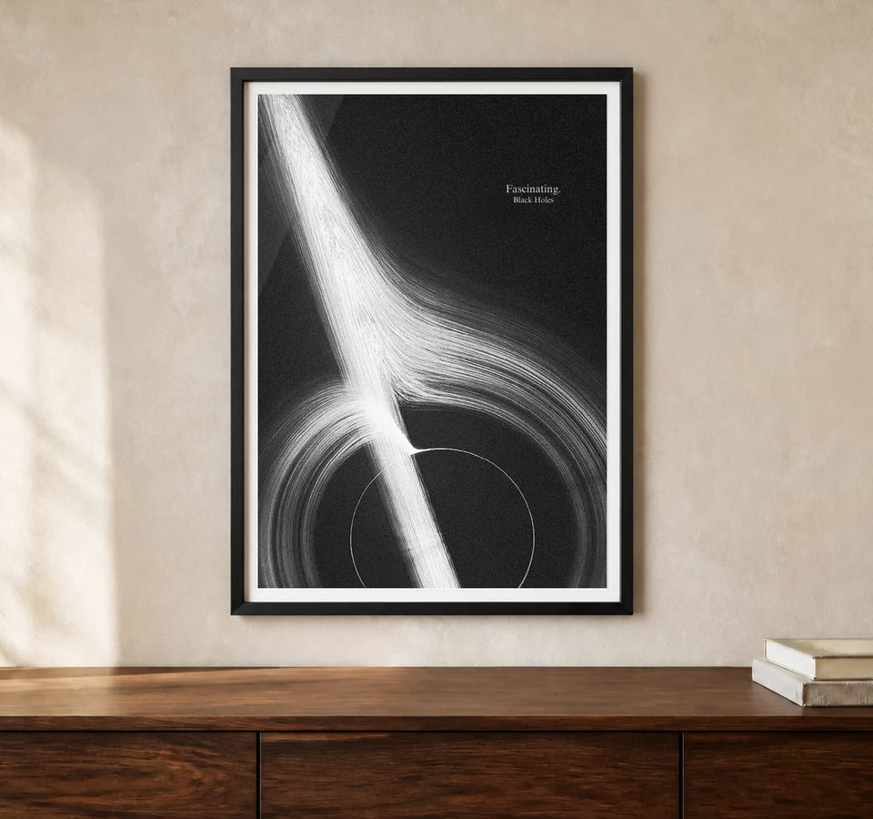 Product-focused lifestyle view of A4 · Black Gallery Frame - gallery image 1 of 5