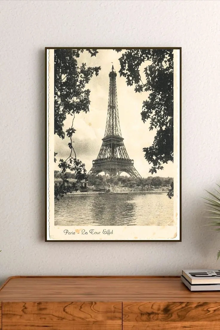 Vintage architectural style poster with monochromatic lines, featuring abstract monument structures and large, integrated typography compositions
