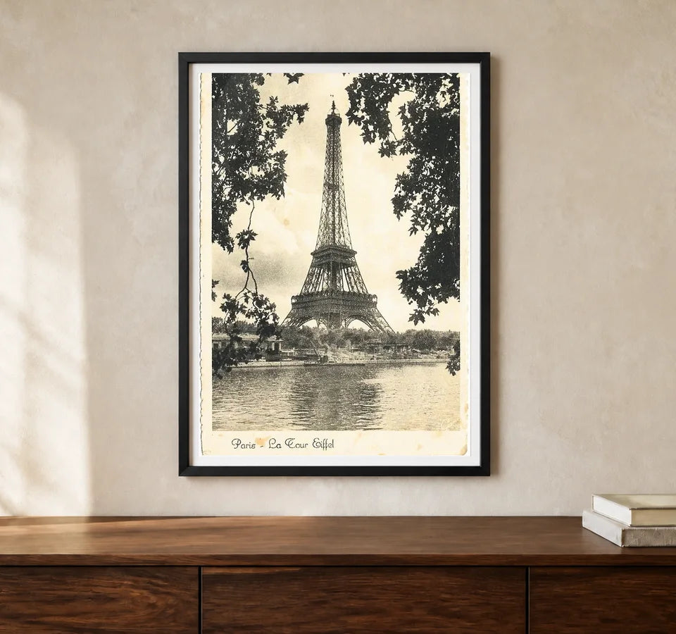 Product-focused lifestyle view of A4 · Black Gallery Frame - gallery image 1 of 5