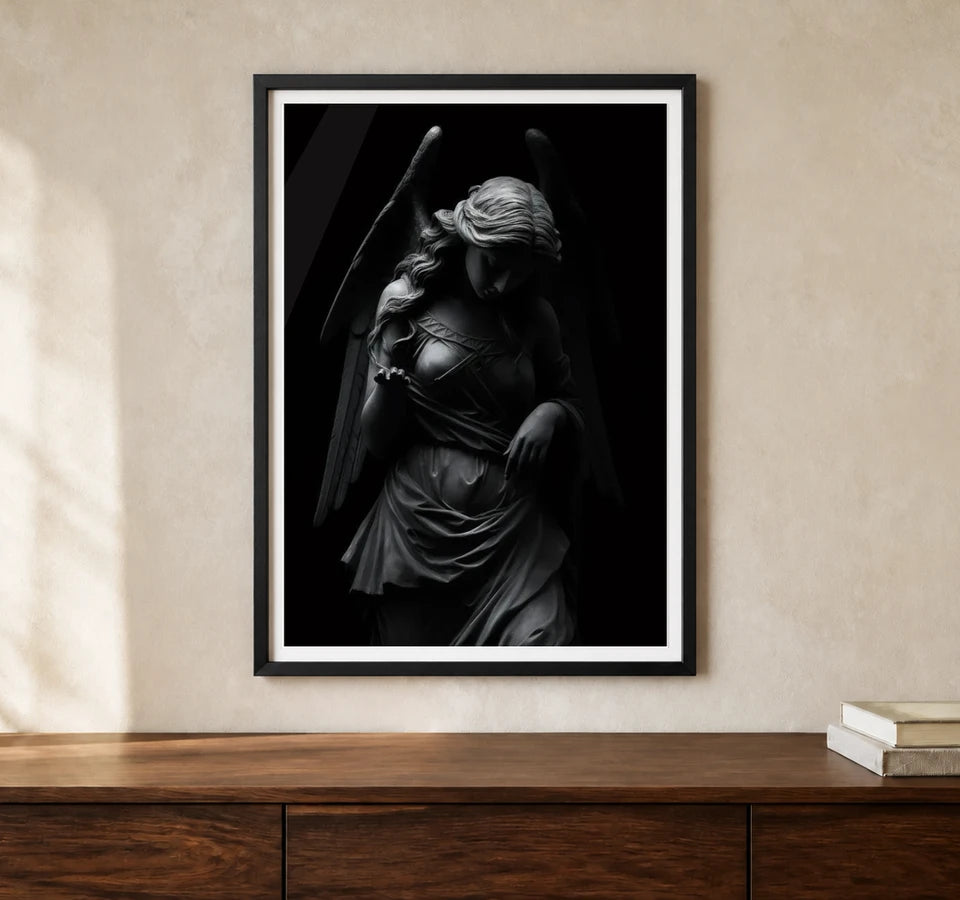 Product-focused lifestyle view of A4 · Black Gallery Frame - gallery image 1 of 5