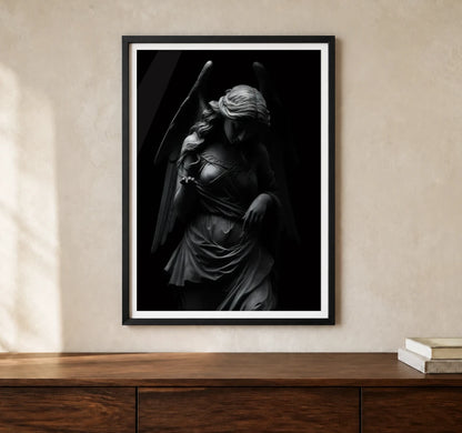 Product-focused lifestyle view of A4 · Black Gallery Frame - gallery image 1 of 5