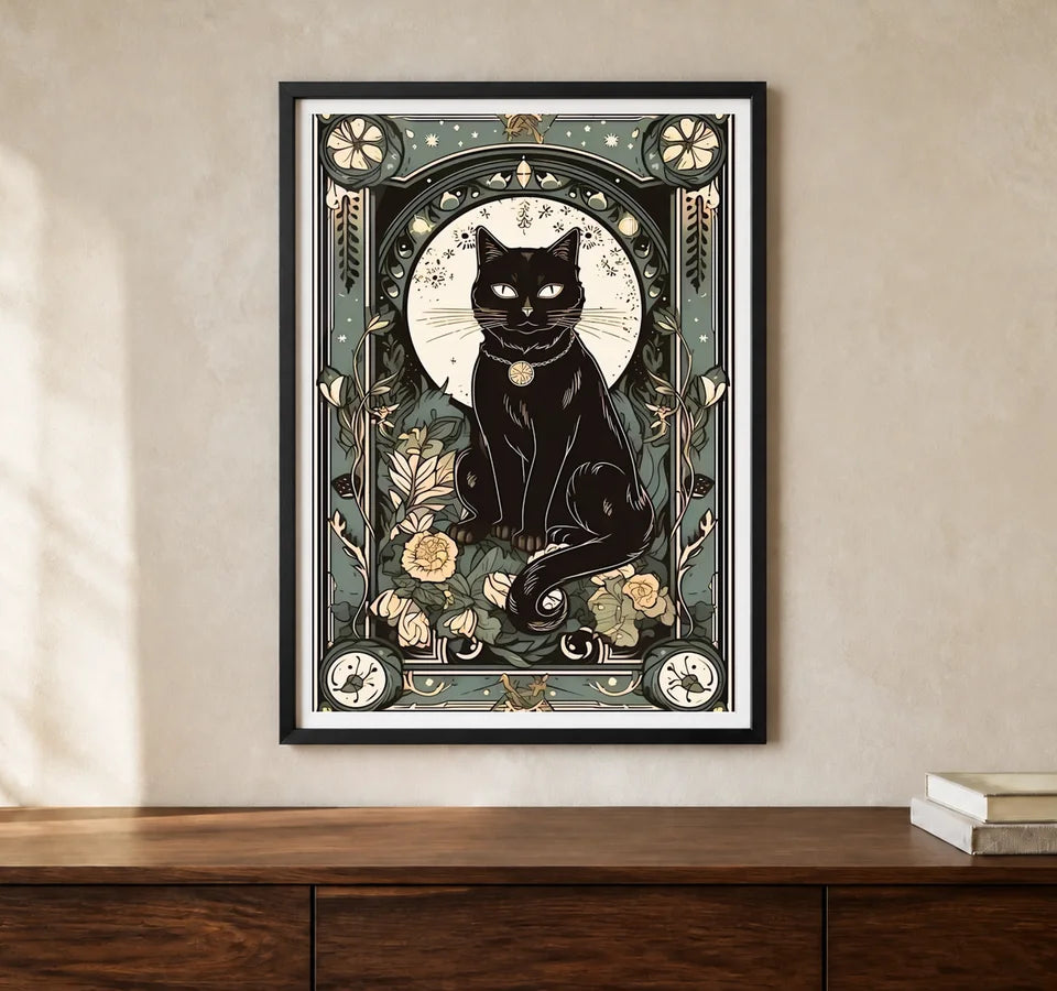 Product-focused lifestyle view of A4 · Black Gallery Frame - gallery image 1 of 5